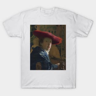 Girl with a Red Hat by Jan Vermeer T-Shirt